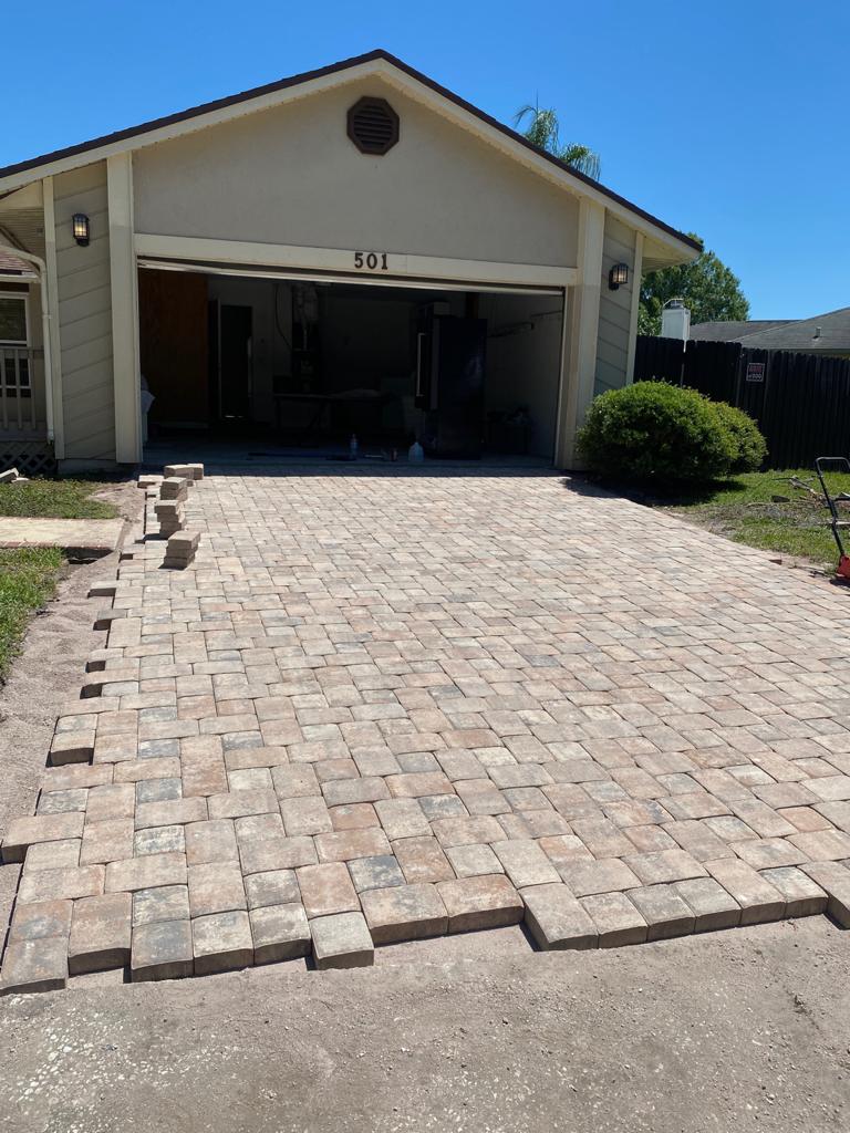 Completed paver patio