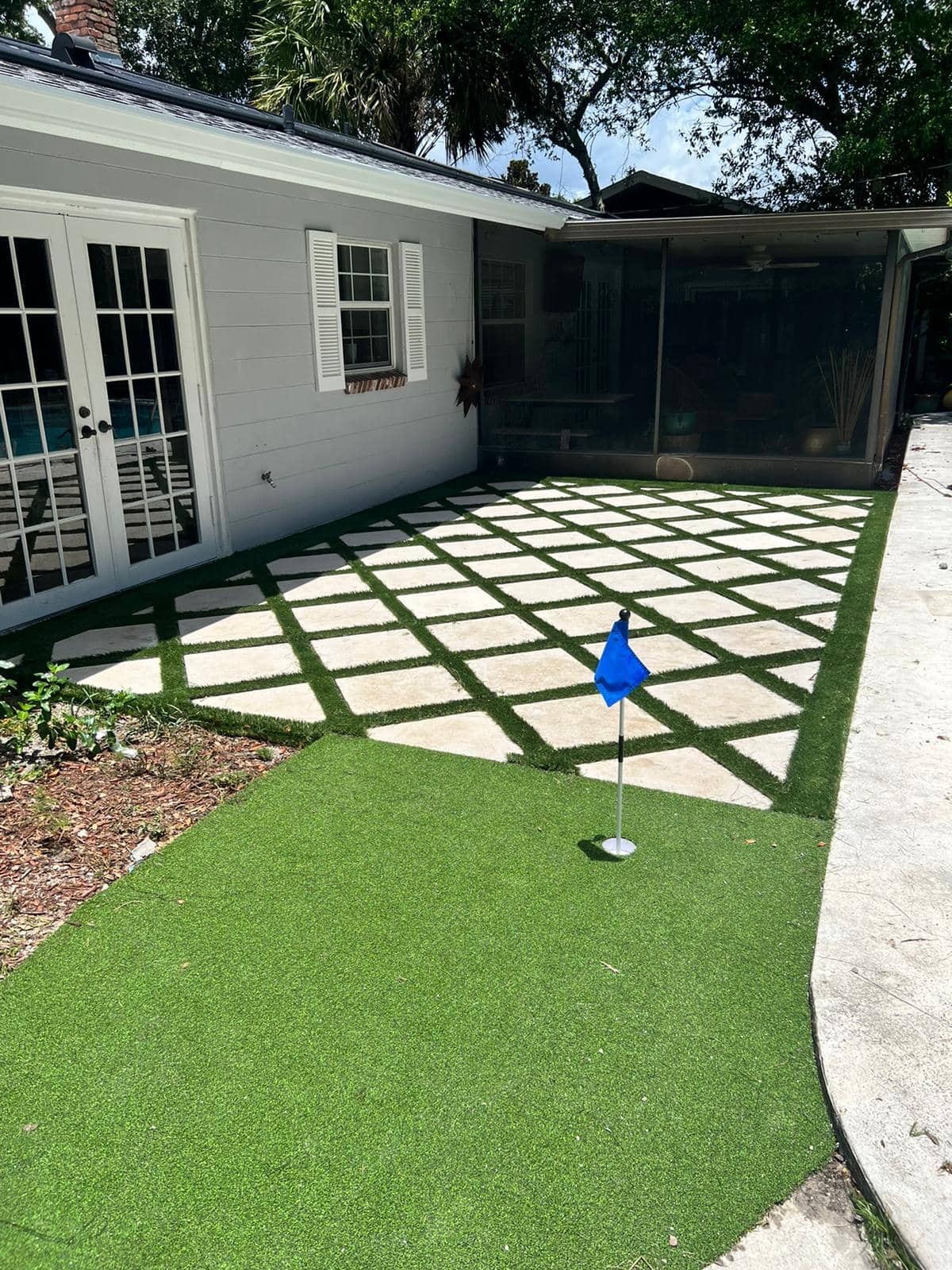 Completed hardscape project in Orlando