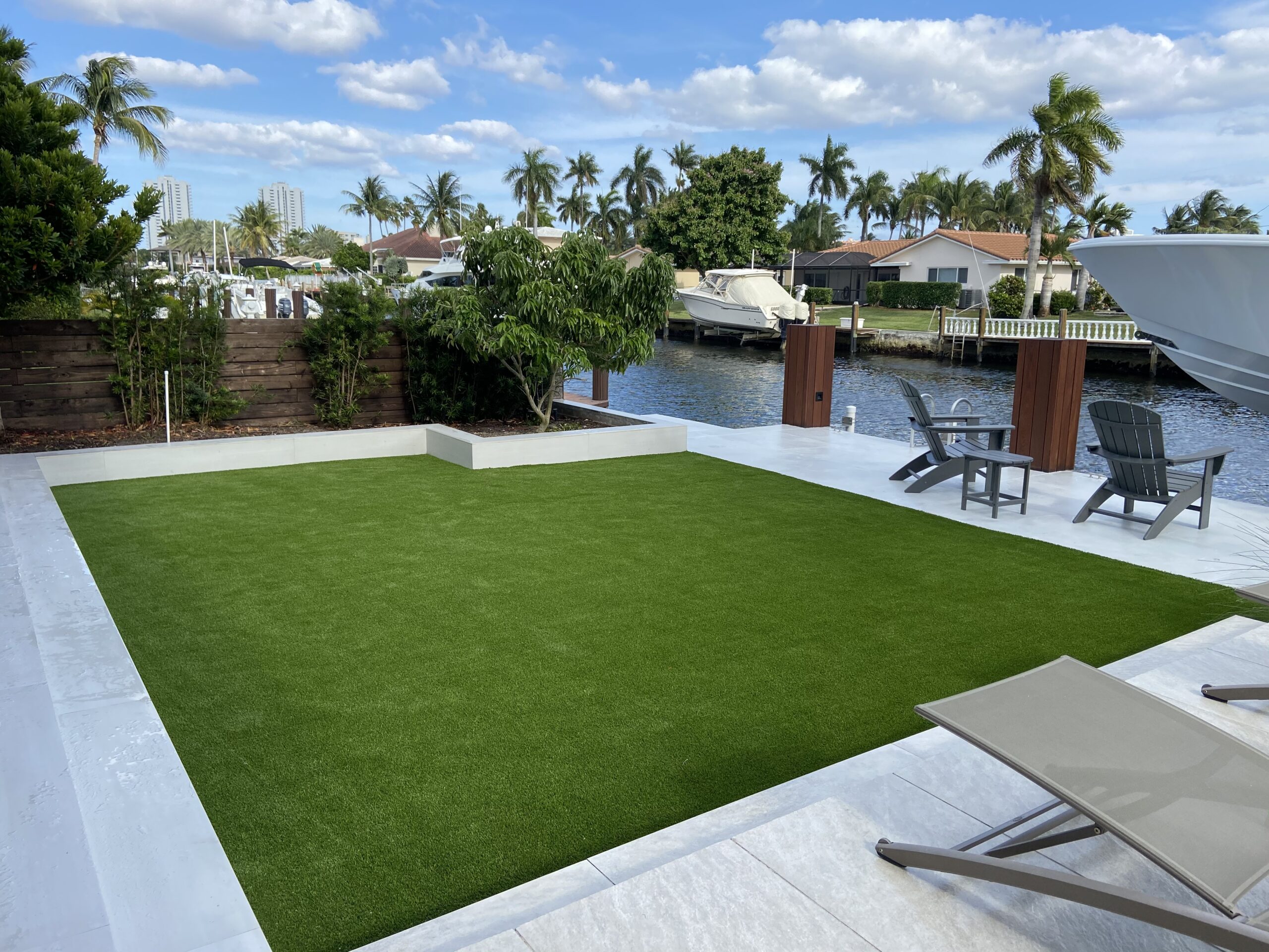 Artificial turf commercial installation